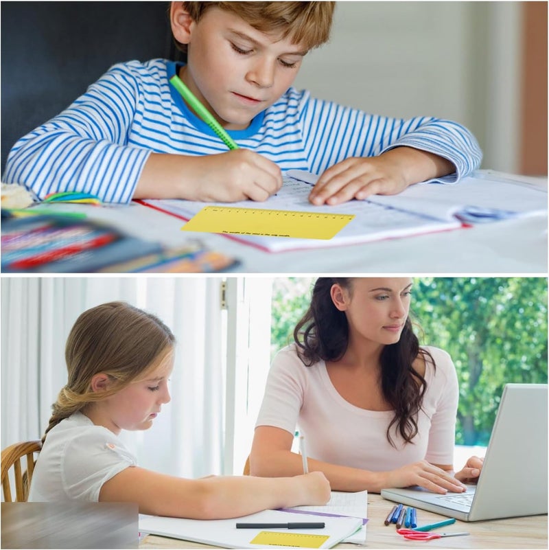 Winfox Yellow Dyslexia Tools for Kids, 10-Piece Guided Reading Strips, Colored Overlay Highlighters, Reading Tracking Rulers for Visual Stress, ADHD, Irlens Syndrome - Image 5